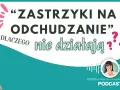 Smutna kobieta na wadze. Czy "zastrzyki na odchudzanie" naprawdę nie działają? Podcast praktycznie i dietetycznie.