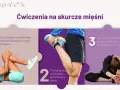 Ćwiczenia na skurcze nóg: leżąc podciągnij nogę do tułowia, przyciągnij stopę do pośladka, a następnie pochyl się do wyprostowanych nóg.