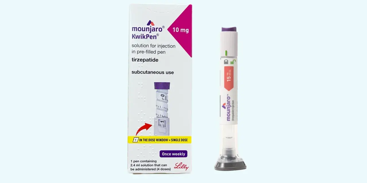 Mounjaro KwikPen z tirzepatydem, 10 mg. Cena Mounjaro jest kluczowa dla pacjentów. Zastrzyk raz w tygodniu.