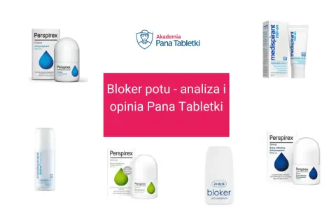 Kolekcja blokerów potu: Perspirex, Medispirant i Ziaja. Analiza i opinia Pana Tabletki.