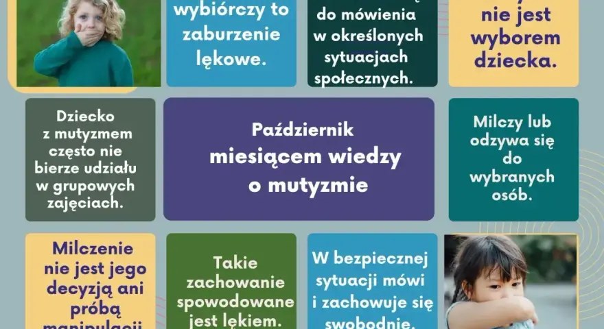 Dziecko z mutyzmem wybiórczym nie mówi w pewnych sytuacjach, co jest spowodowane lękiem, a nie wyborem.