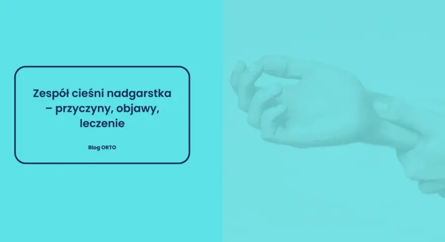 Zapalenie ścięgien, objawy i leczenie zespołu cieśni nadgarstka. Dłoń w tle.